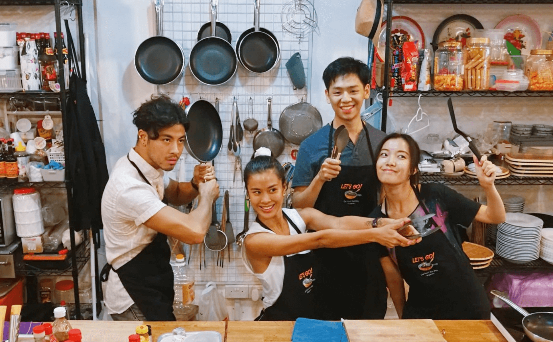 couple cooking class singapore friends